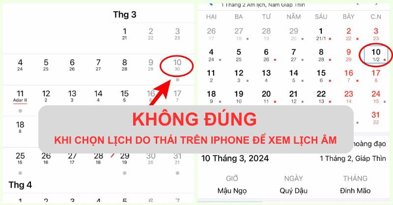 Lịch Âm Dương 2024 So Sánh