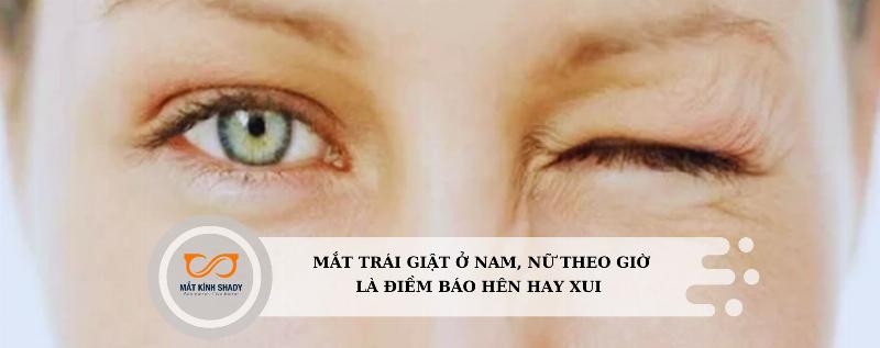 Mắt trái nháy theo thời gian trong ngày