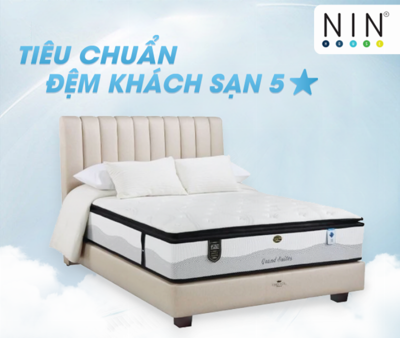 Chất liệu cao cấp tạo nên nệm khách sạn 5 sao