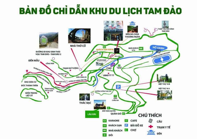 Bản đồ Tam Đảo Vĩnh Phúc