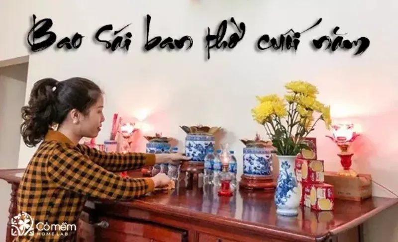 Hướng dẫn bao sái ban thờ