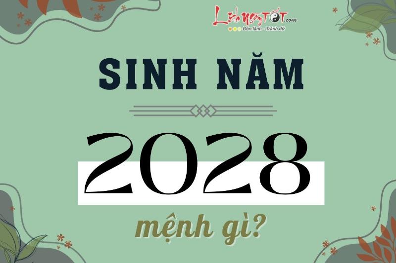 Năm 2028 là tuổi con Khỉ, mệnh Thổ, theo lịch âm dương Việt Nam