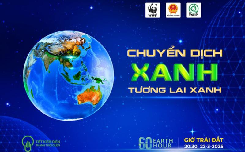 Ảnh chụp Giờ Trái Đất, tòa nhà tắt đèn, minh họa sự kiện môi trường trong tháng 3 có 31 ngày.