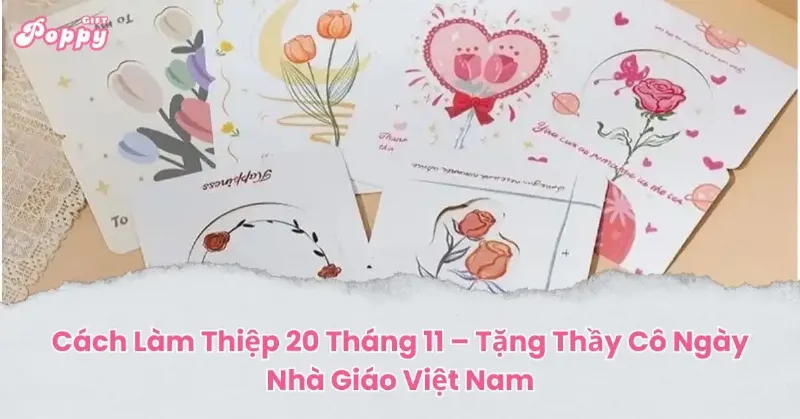 Hướng dẫn từng bước trang trí thiệp 20/11 thân thiện môi trường thủ công