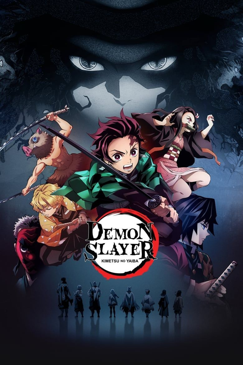 Poster quảng bá cho bộ anime Demon Slayer: Kimetsu no Yaiba, đại diện cho nội dung cốt truyện và nhân vật nổi bật