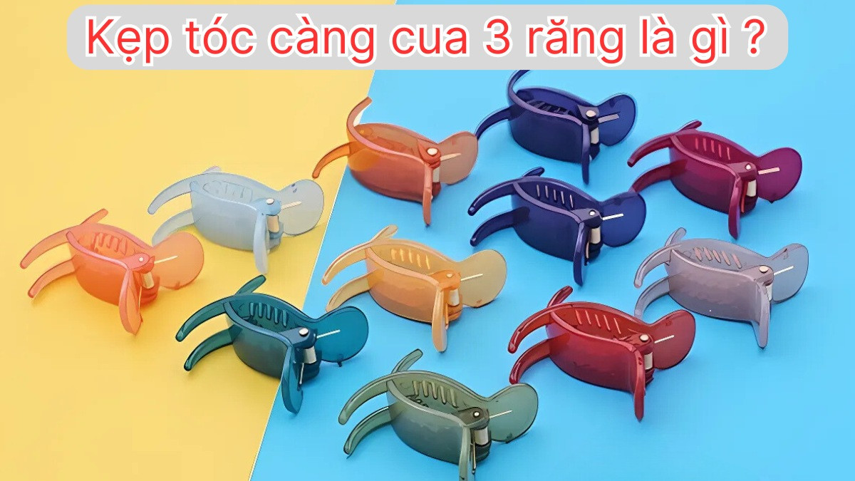 Phụ kiện kẹp tóc càng cua 3 răng độc đáo, tiện lợi