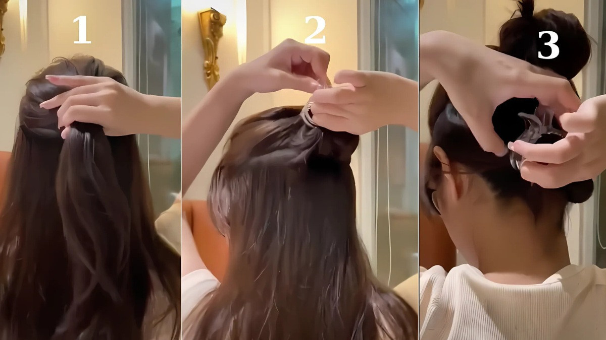 Kẹp tóc càng cua 3 răng duy trì độ phồng tự nhiên cho tóc uốn