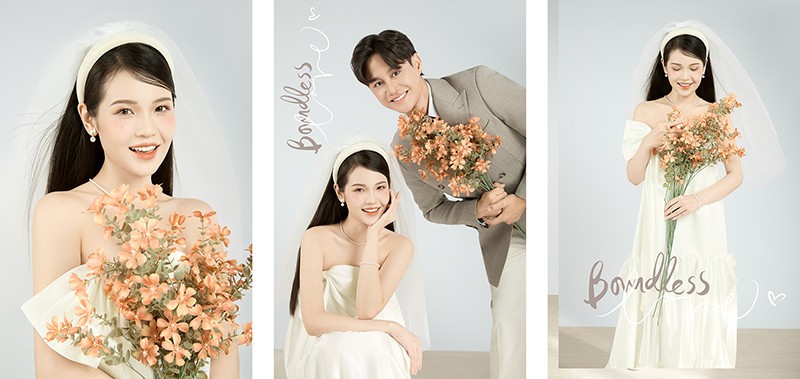 Khoảnh khắc lãng mạn của cô dâu chú rể trong bộ ảnh cưới chuyên nghiệp, lưu giữ kỷ niệm tình yêu