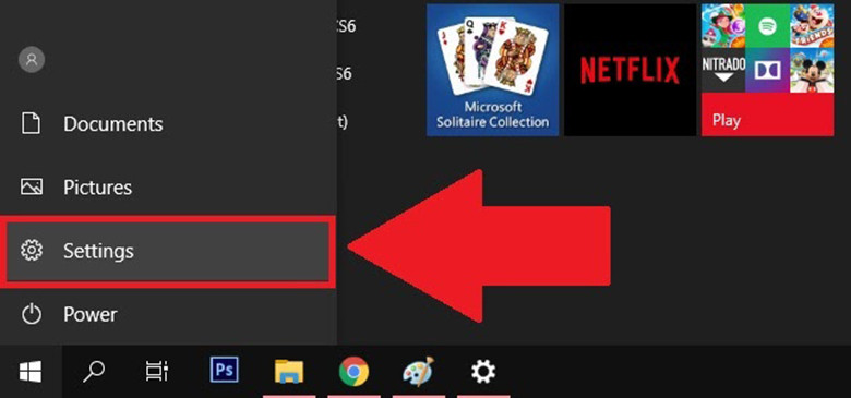 Giao diện Settings trên Windows 10, bước đầu tiên để kích hoạt tính năng chia đôi màn hình.