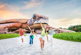 Cung Điện Hải Vương hình rùa đồi mồi tại VinWonders Phú Quốc, thủy cung có diện tích hơn 15.000m2.
