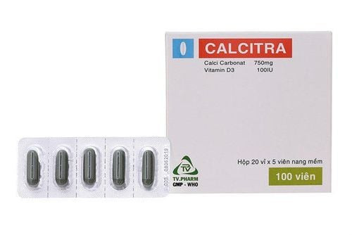 Viên uống calci carbonat và vitamin D3, hỗ trợ điều trị còi xương và loãng xương, giúp xương chắc khỏe.