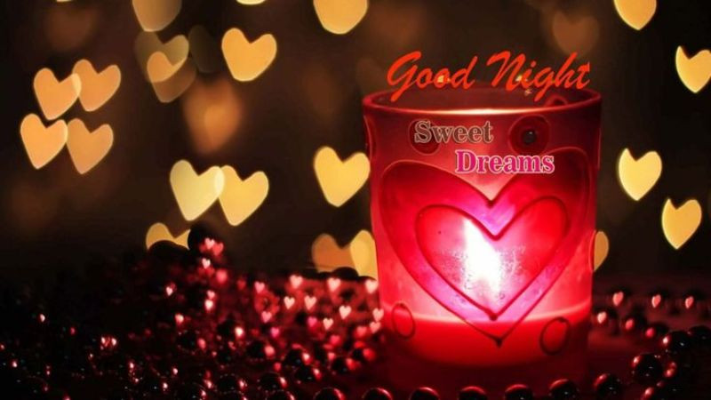 Hình ảnh trái tim neon rực rỡ kèm lời chúc ngủ ngon