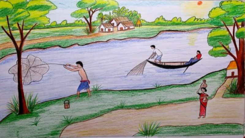 Ảnh chủ đề đánh cá trên sông