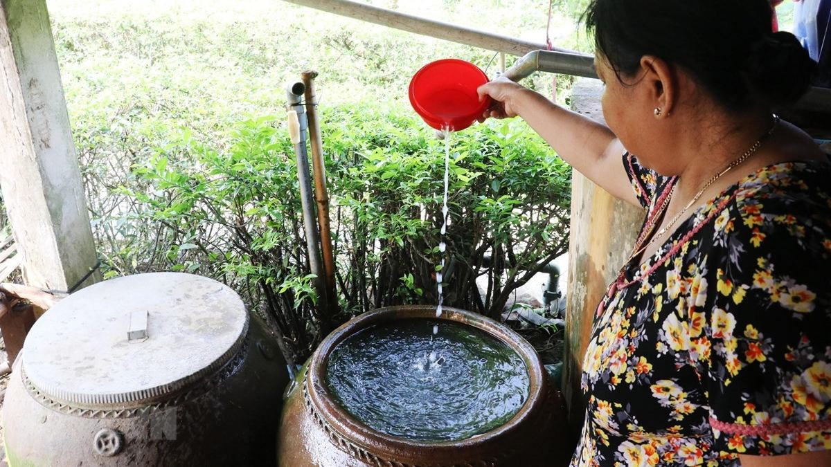 Mức tiêu thụ nước trung bình của một người trong một tháng cho các hoạt động sinh hoạt