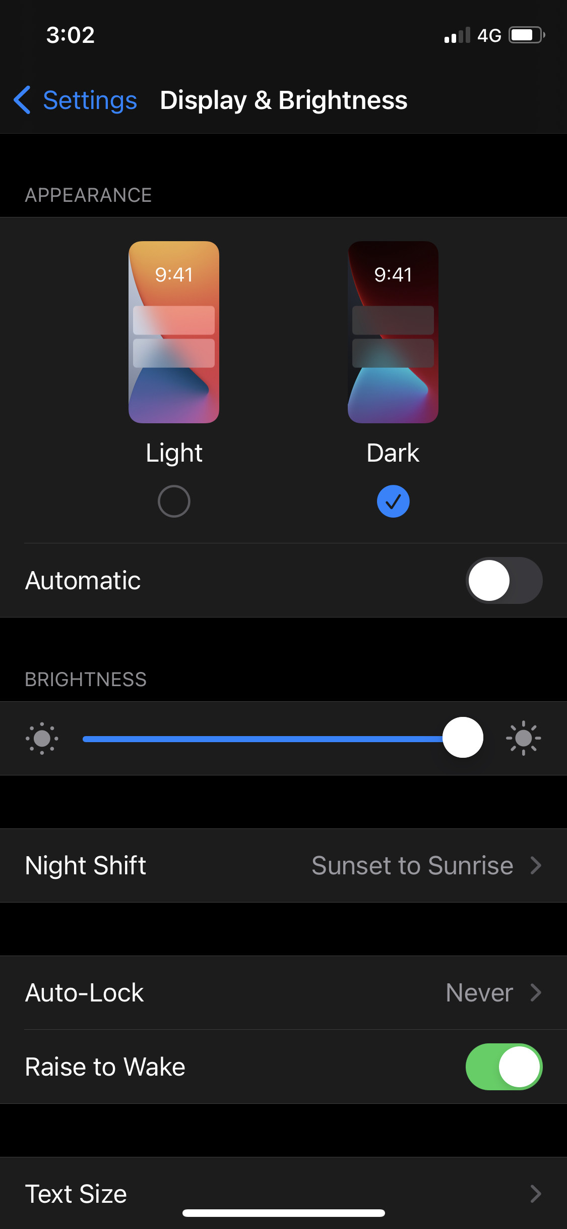 Màn hình iPhone, hiển thị &quot;Display &amp; Brightness&quot; nhưng thiếu &quot;True Tone&quot;