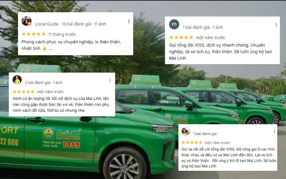 Tổng đài đặt xe toàn quốc 1055 của taxi Mai Linh được khách hàng đánh giá cao