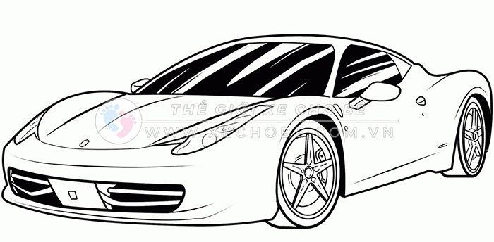 Tranh tô màu xe ô tô bán tải mạnh mẽ và tiện dụng