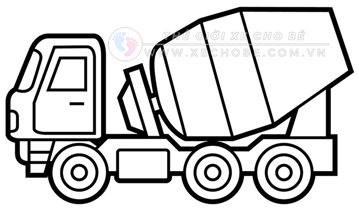 Tranh tô màu xe ô tô con đơn giản cho bé tập tô