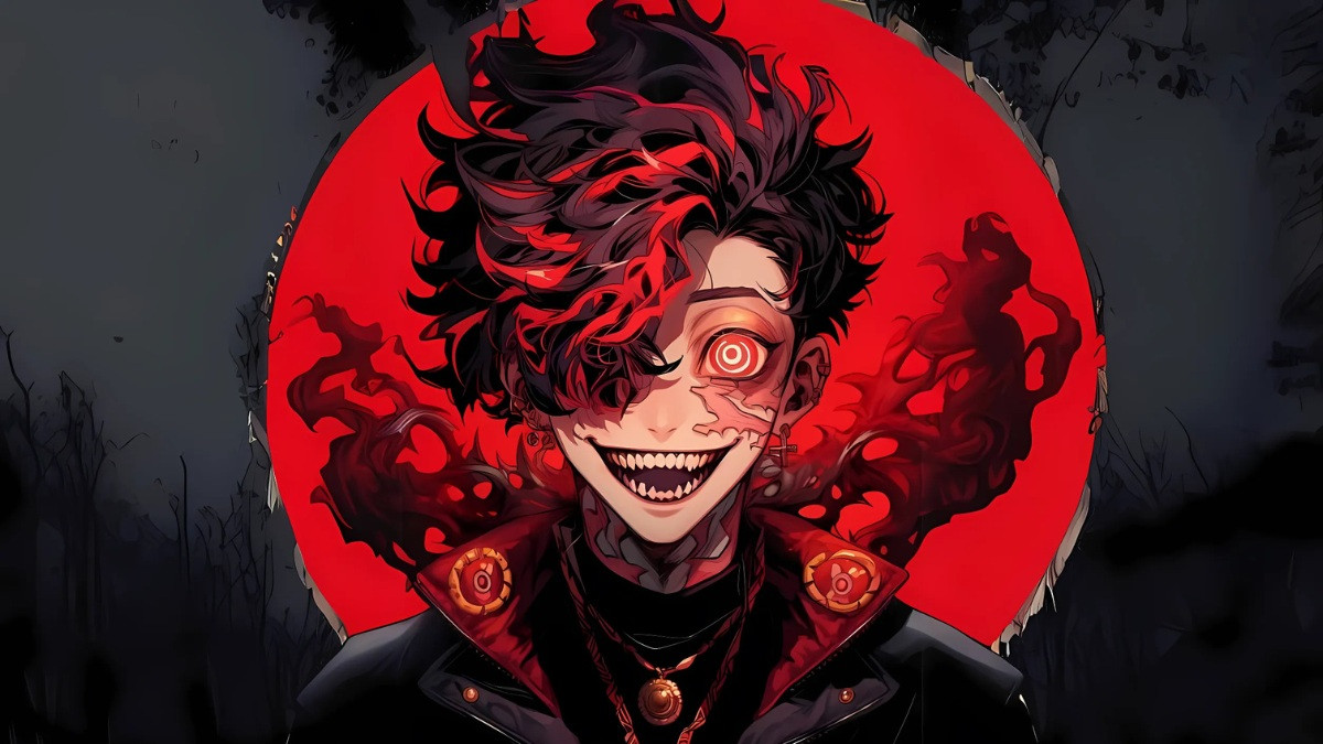 Ác quỷ anime đầy bí ẩn với chiếc áo choàng và ánh mắt xa xăm