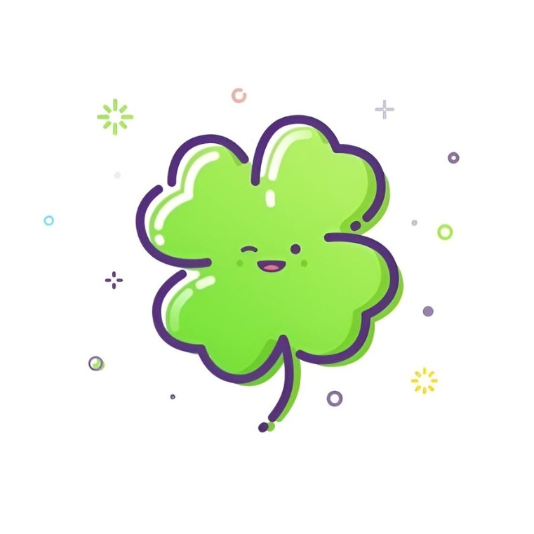Avatar cỏ 4 lá cute với hình ảnh hoạt hình ngộ nghĩnh