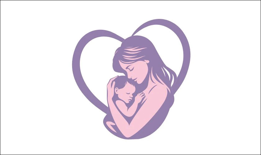 Biểu tượng tình mẹ con, thể hiện sự báo hiếu và yêu thương.