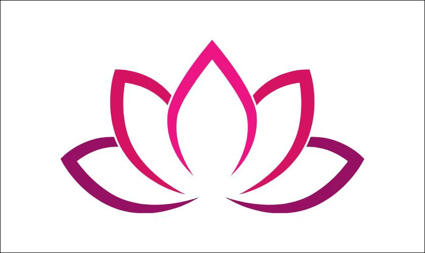 Logo đóa sen hồng cách điệu, tượng trưng cho sự thanh cao và hiếu đạo.