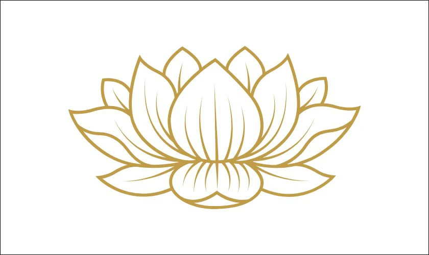 Logo hoa sen vàng, biểu tượng ý nghĩa cho tình cảm gia đình.