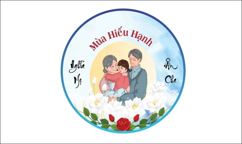 Hình ảnh tượng trưng cho sự hiếu thảo và lòng biết ơn đối với cha mẹ.