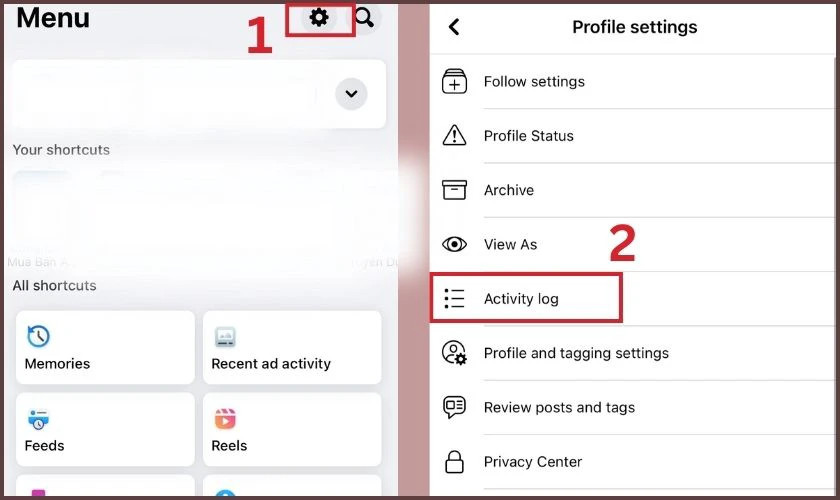 Hướng dẫn mở cài đặt Facebook để xem story người lạ trên điện thoại