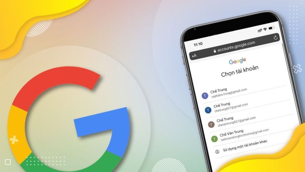 Người dùng đang đăng xuất tài khoản Google để bảo mật thông tin