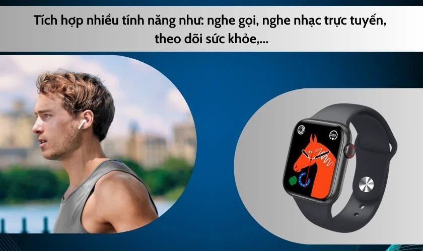 Đồng hồ thông minh T800 Pro Max trên cổ tay, biểu tượng tiện ích cá nhân