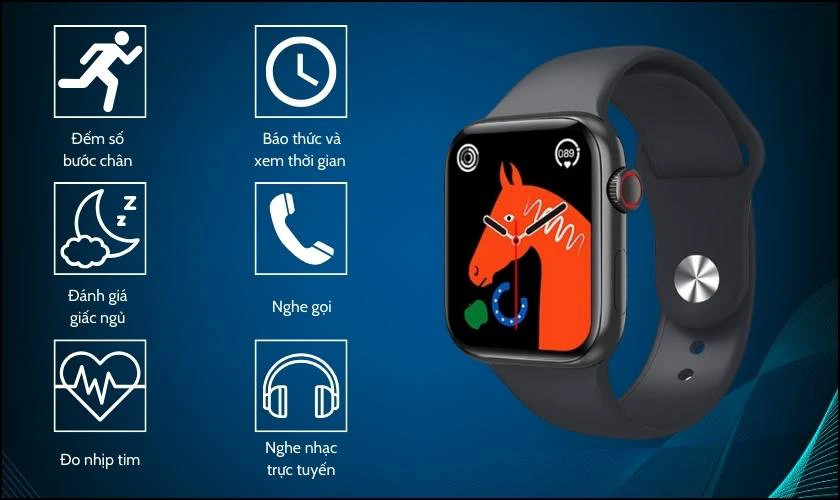 Người dùng tương tác với các tính năng trên đồng hồ T800 Pro Max
