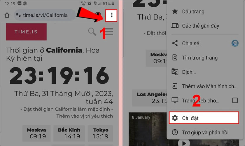 Minh họa cách xem mật khẩu Facebook qua trình duyệt Chrome trên điện thoại Android