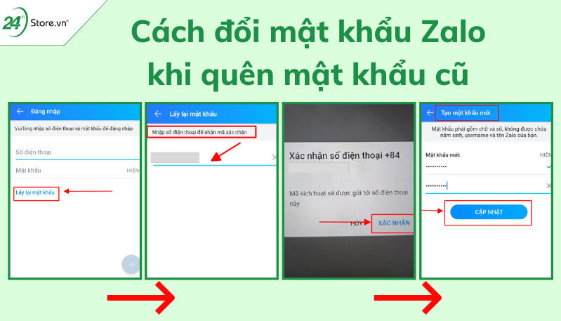 Đổi mật khẩu tài khoản Zalo khi quên mật khẩu cũ nhanh chóng