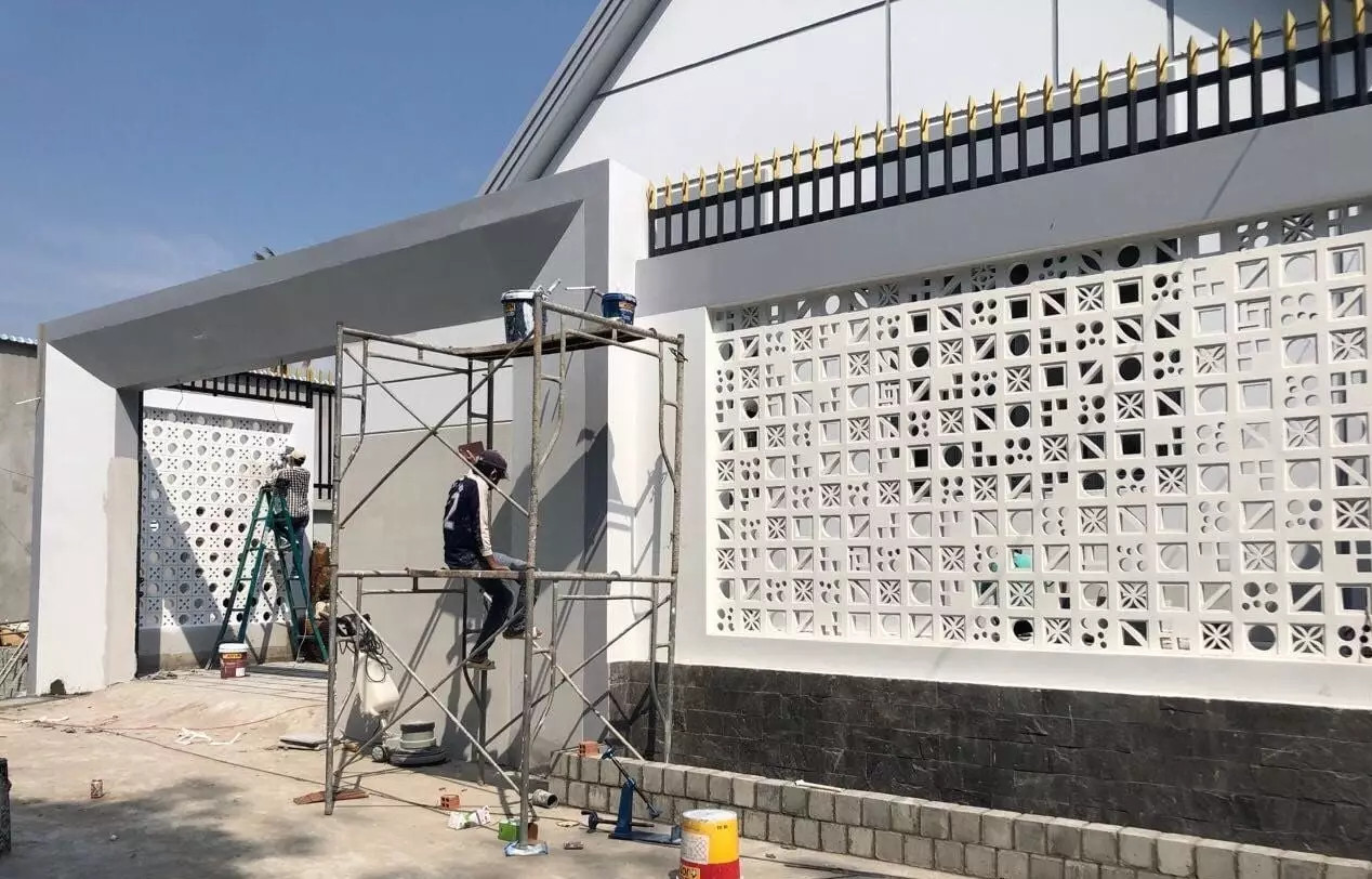 Gạch hoa gió nhiều mẫu trang trí tường rào