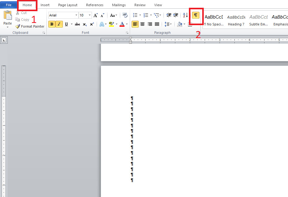 Hiển thị ký tự định dạng Paragraph trong Word