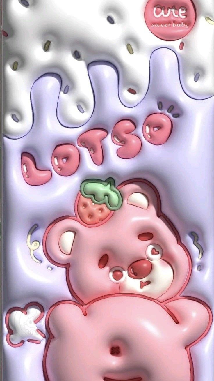 Hình nền gấu dâu Lotso 3D như bước ra từ màn ảnh