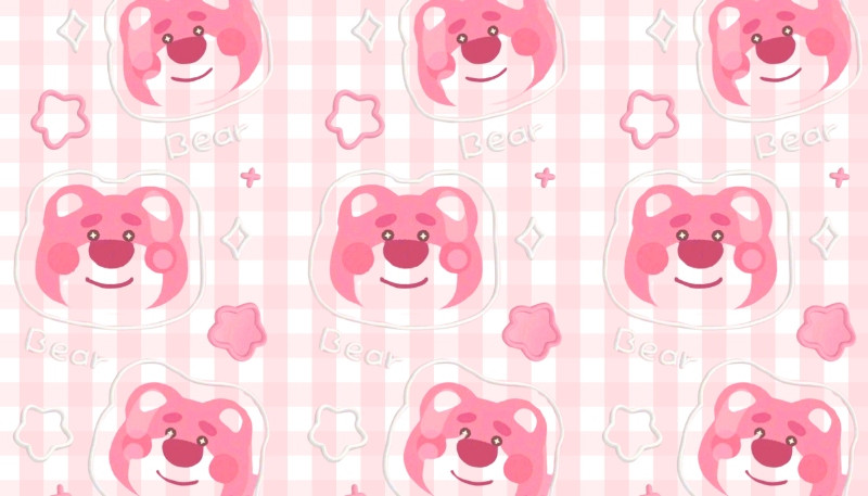 Hình nền gấu dâu Lotso cute cho màn hình máy tính
