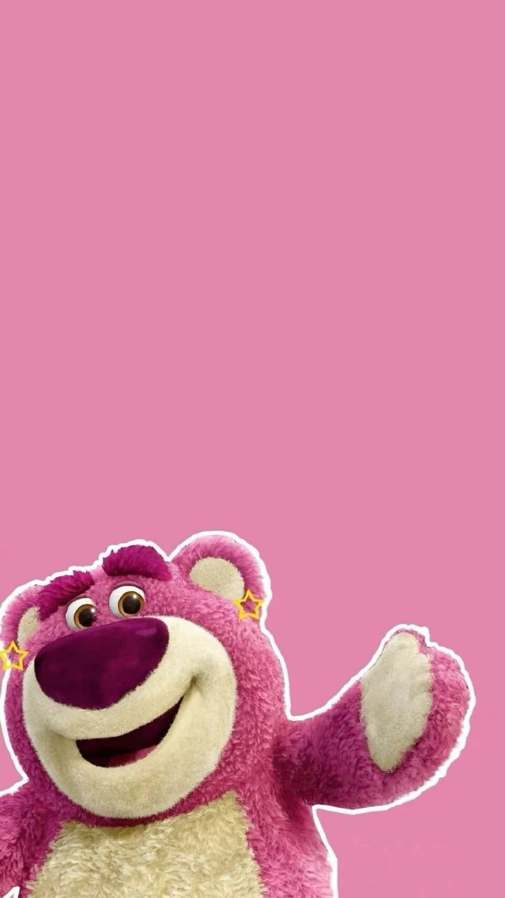 Hình nền gấu dâu Lotso với đôi mắt to tròn, dễ thương