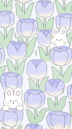 hình nền hoa tulip màu xanh non