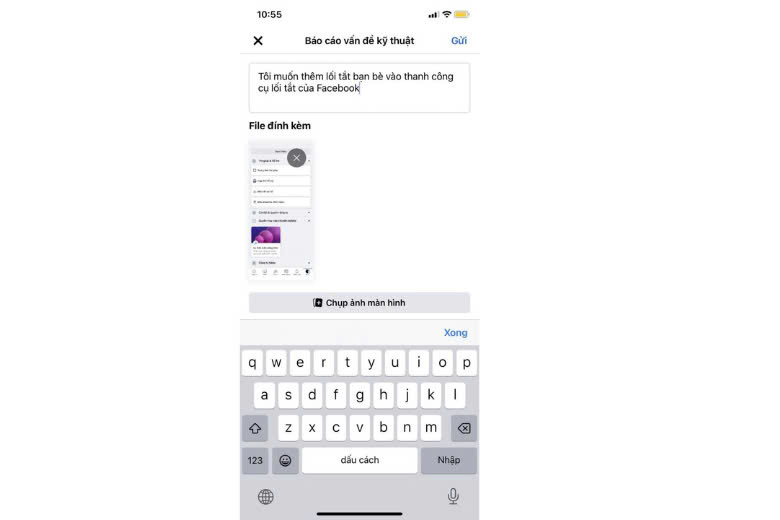 Hoàn tất thao tác yêu cầu thêm lối tắt trên Facebook