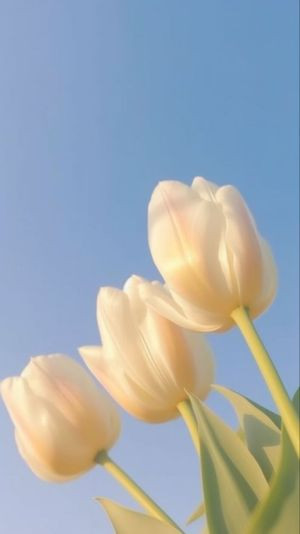 hoa tulip màu tĩnh lặng