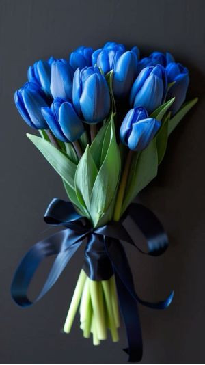 hoa tulip màu xanh biển