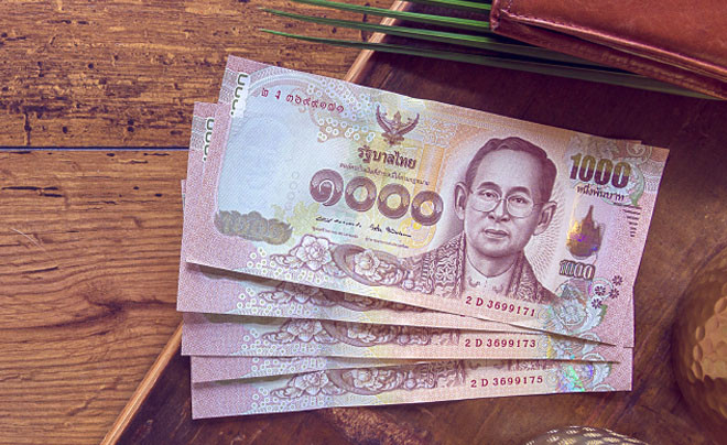 Tiền Baht Thái Lan và mệnh giá 1000 Baht so với tiền Việt Nam đồng