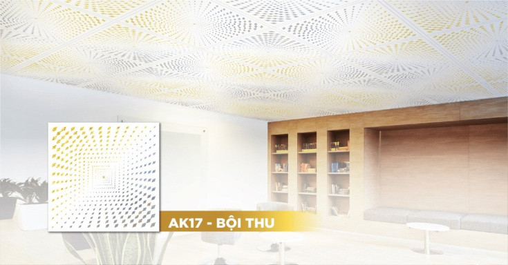 Mẫu la phông Vĩnh Tường Ánh Kim Bội Thu mang vẻ đẹp độc đáo