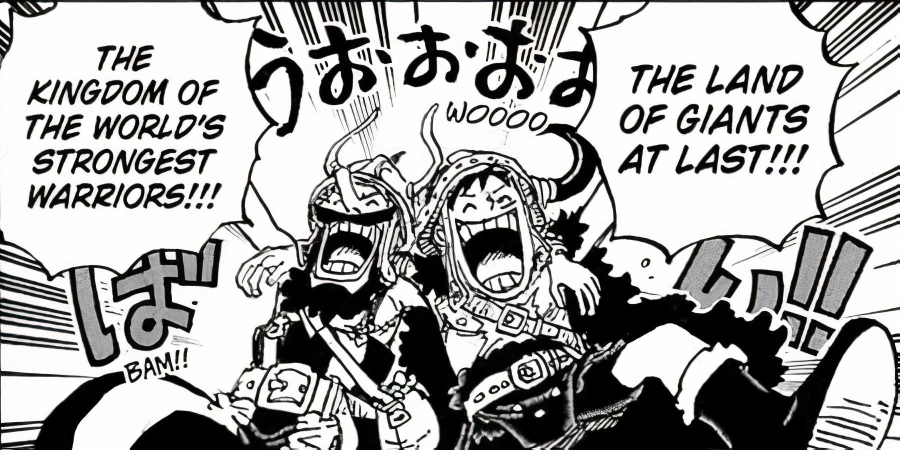 Luffy và Usopp, đại diện cho những người dùng Trái Ác Quỷ Gomu Gomu no Mi tiền nhiệm