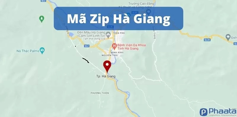Bản đồ tổng quan các khu vực hành chính của Hà Giang, minh họa cho việc tra cứu mã bưu chính