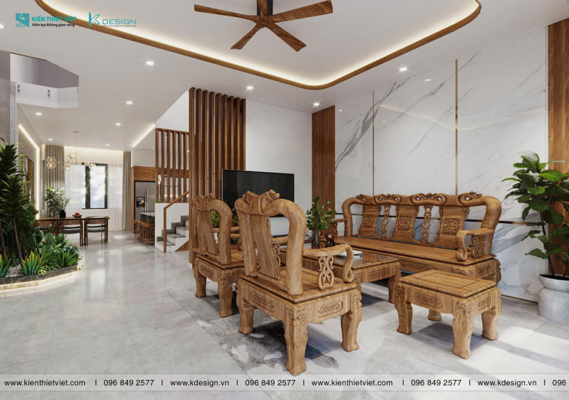 Thiết kế trần chìm thạch cao cho không gian bếp tinh tế