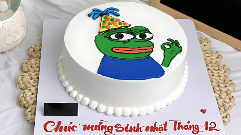 Meme bánh sinh nhật hình chú ếch, không ai nhớ sinh nhật