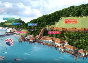 Khu tổ hợp nhà hàng, mua sắm sầm uất tại VinWonders Cửa Hội, sẵn sàng phục vụ du khách với đa dạng ẩm thực và sản phẩm